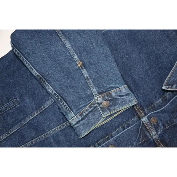 Levi's Men's Denim Trucker Jacket Dark Wash Blue Sz 3XL 07158-0021 - Picture 3 of 16